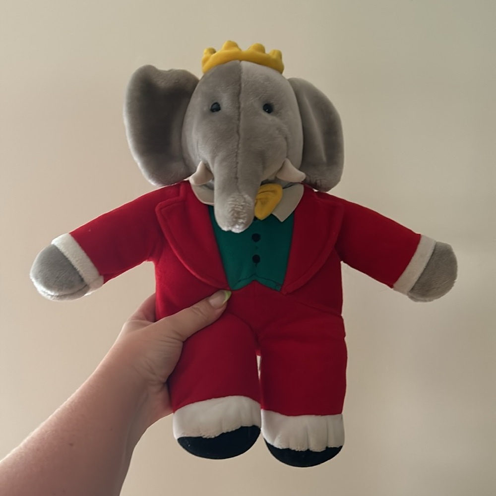 Vintage Gund Babar the elephant stuffed animal 1988